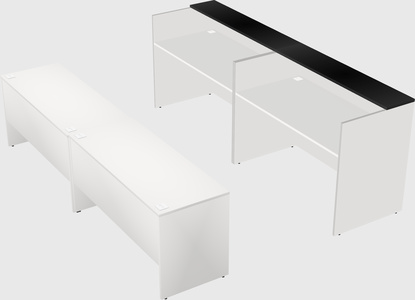 Shared u-shaped reception desks