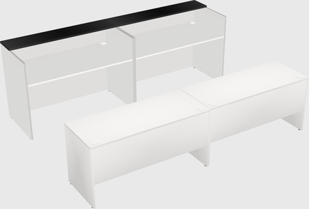 Shared u-shaped reception desks