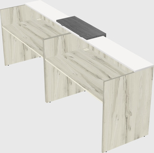 Shared u-shaped reception desks