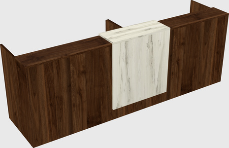 Shared u-shaped reception desks