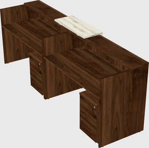 Shared u-shaped reception desks