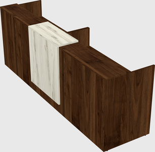 Shared u-shaped reception desks
