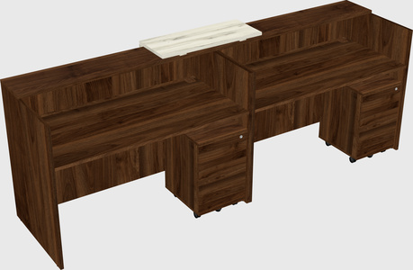 Shared u-shaped reception desks