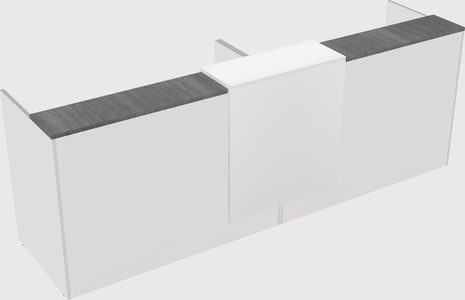 Shared u-shaped reception desks