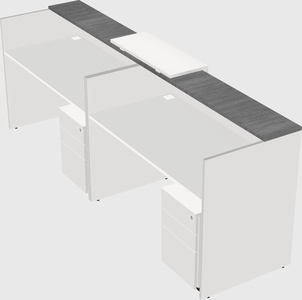 Shared u-shaped reception desks
