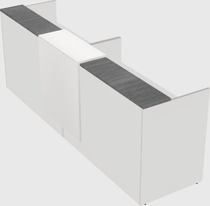 Shared u-shaped reception desks