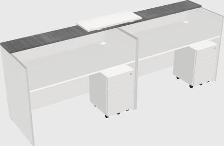 Shared u-shaped reception desks