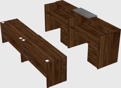 Shared u-shaped reception desks