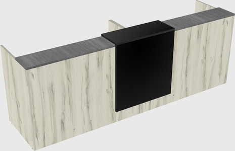 Shared u-shaped reception desks