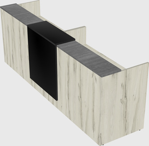 Shared u-shaped reception desks