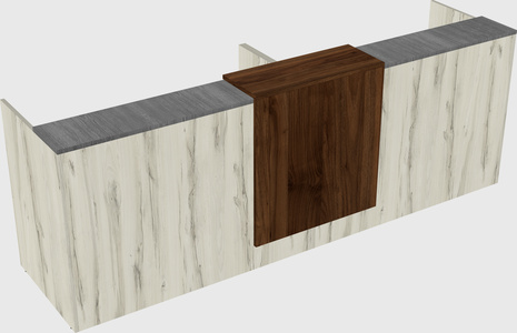 Shared u-shaped reception desks