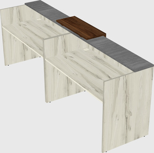 Shared u-shaped reception desks