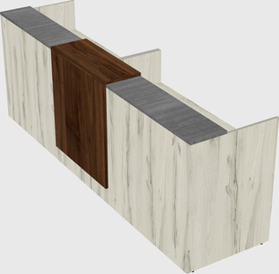 Shared u-shaped reception desks