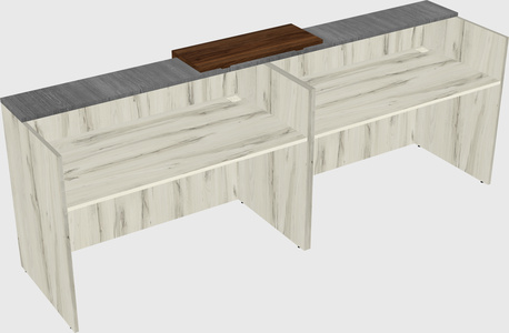 Shared u-shaped reception desks