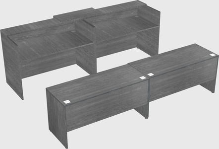 Shared u-shaped reception desks