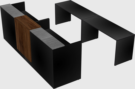 Shared u-shaped reception desks