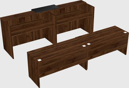 Shared u-shaped reception desks