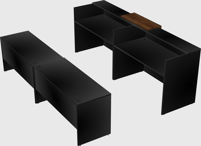 Shared u-shaped reception desks