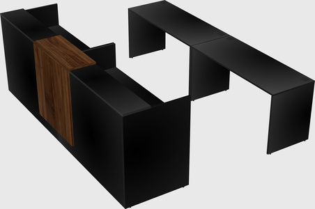 Shared u-shaped reception desks