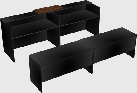 Shared u-shaped reception desks