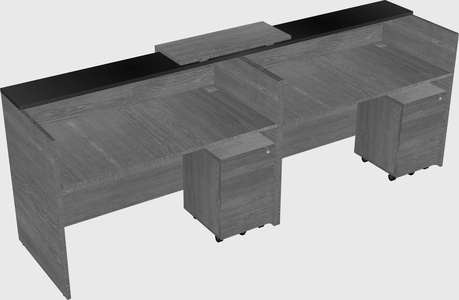 Shared u-shaped reception desks