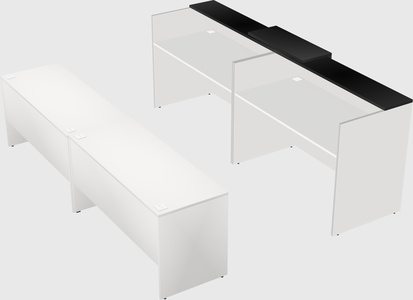 Shared u-shaped reception desks