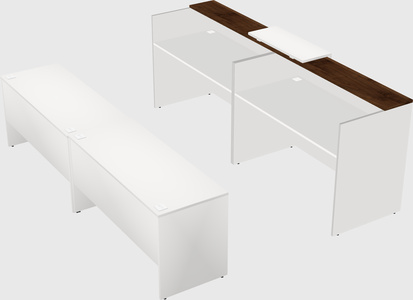 Shared u-shaped reception desks