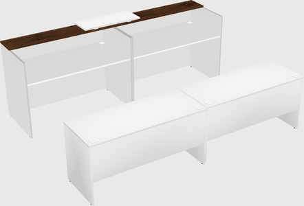 Shared u-shaped reception desks