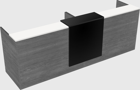 Shared u-shaped reception desks