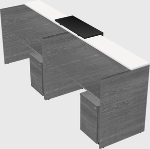 Shared u-shaped reception desks