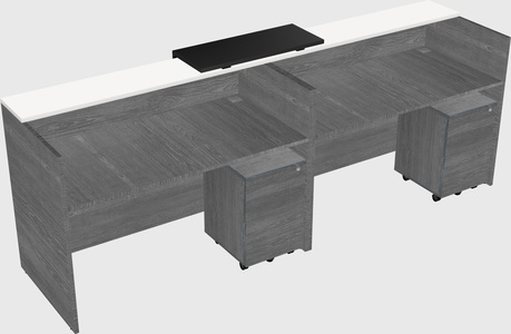 Shared u-shaped reception desks