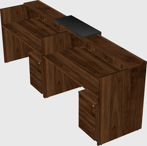Shared u-shaped reception desks