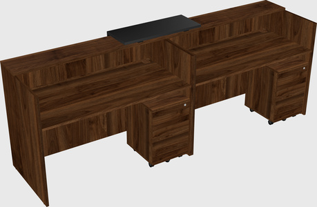 Shared u-shaped reception desks