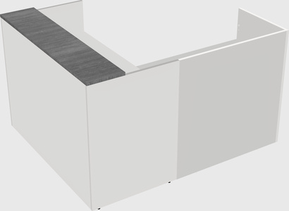 L-shaped modular reception