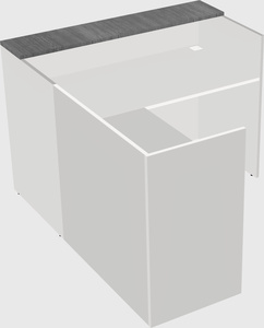 L-shaped modular reception