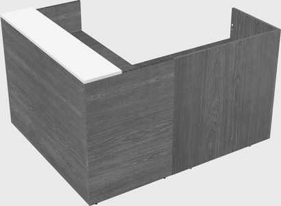 L-shaped modular reception