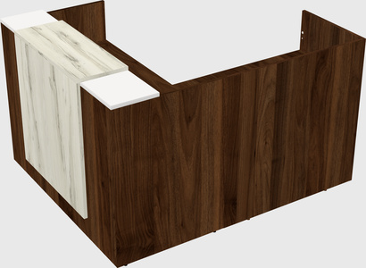 L-shaped modular reception