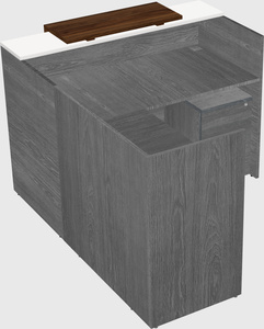L-shaped modular reception