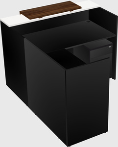 L-shaped modular reception