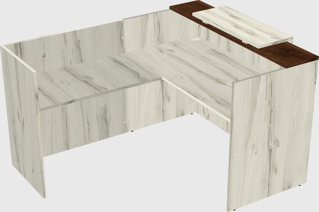 L-shaped modular reception