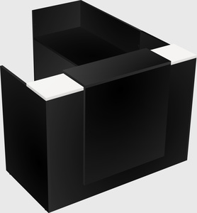 L-shaped modular reception