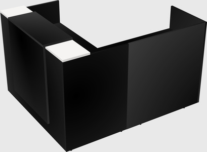 L-shaped modular reception