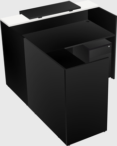 L-shaped modular reception