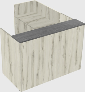 L-shaped modular reception