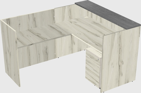 L-shaped modular reception