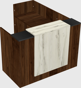 L-shaped modular reception
