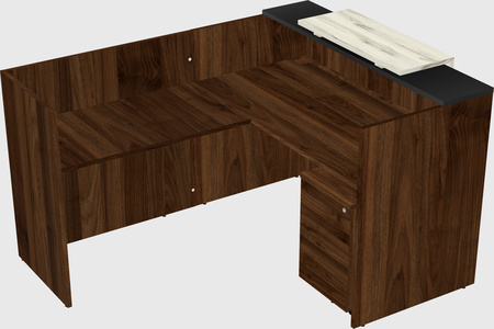L-shaped modular reception