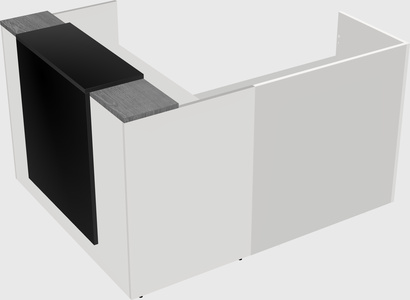 L-shaped modular reception