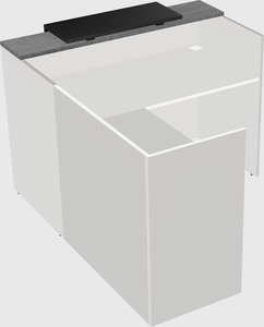 L-shaped modular reception