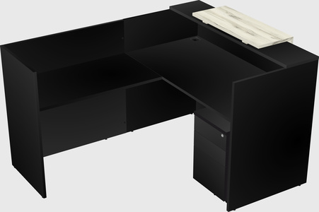 L-shaped modular reception